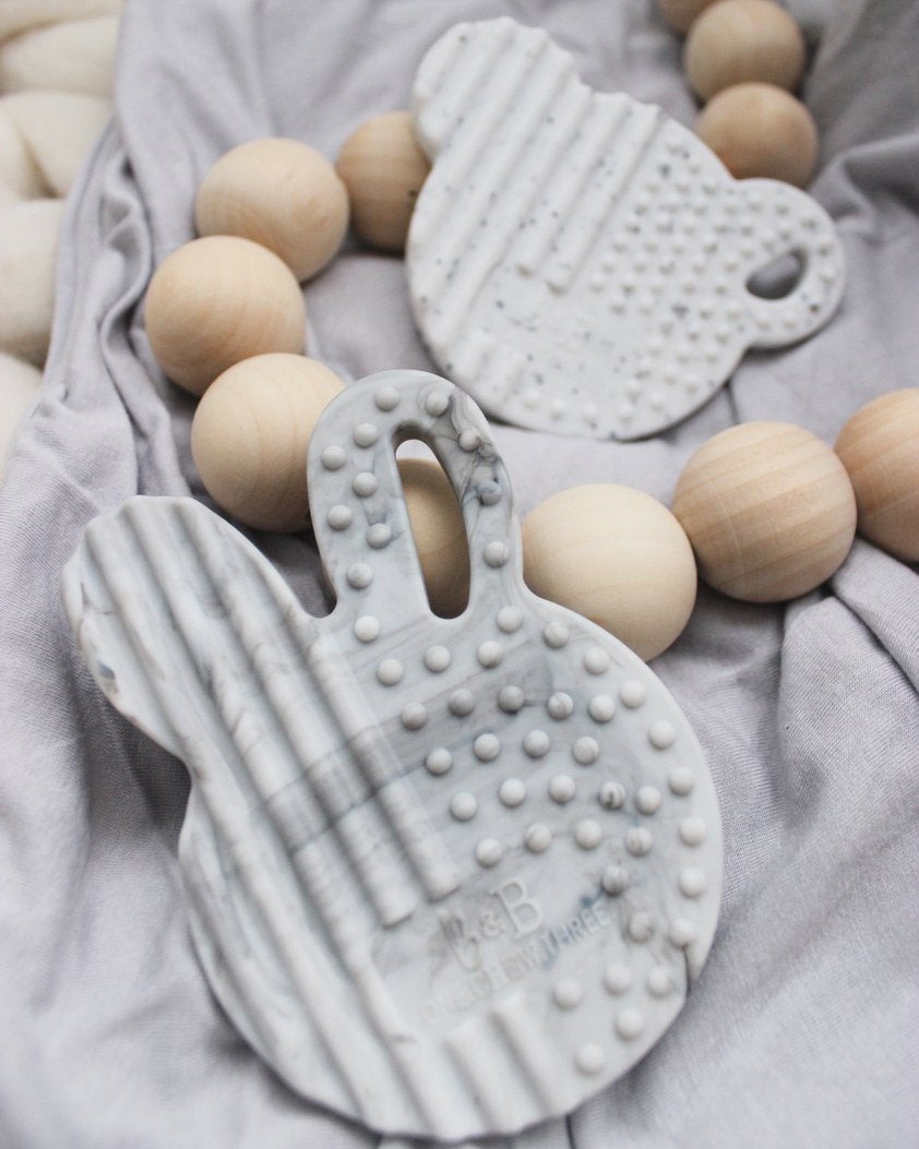 BUNNY Silicone Teether || MARBLE